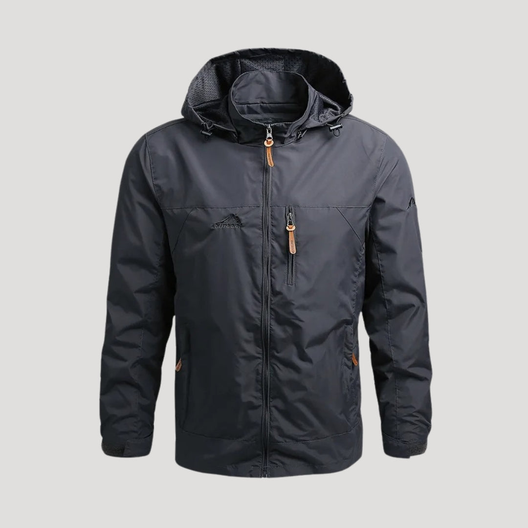 Men’s Lightweight Windproof Outdoor Jacket – Waterproof Shell, Breathable Hooded Coat