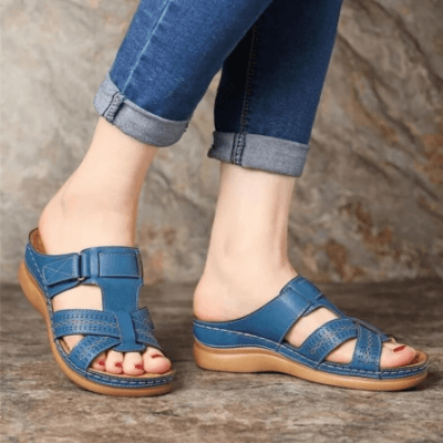 SoftStride Women’s Orthopedic Slip-On Sandals – Comfort Wedge Support