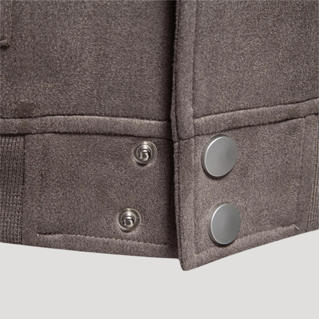 Minimalist Soft-Touch Bomber Jacket