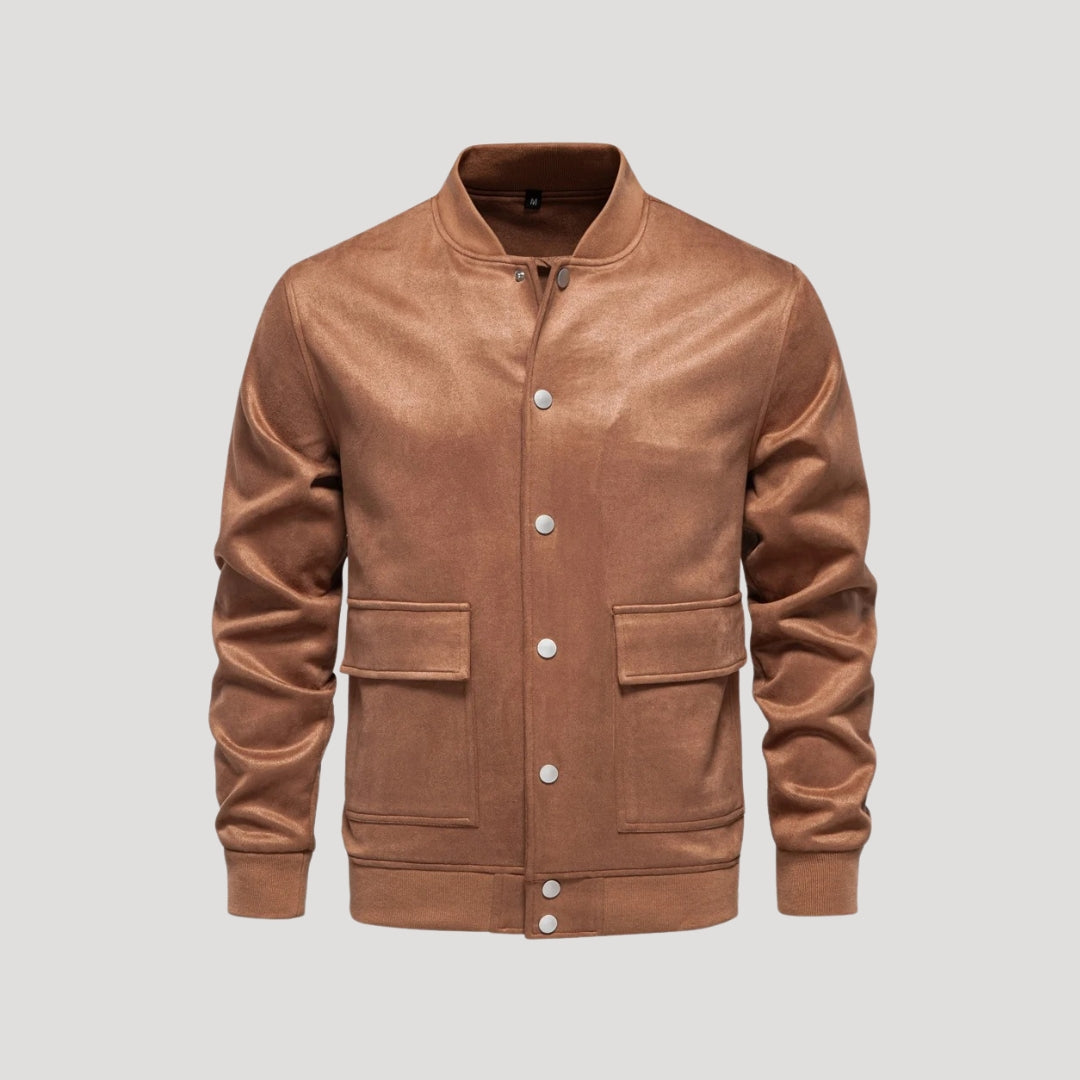 Minimalist Soft-Touch Bomber Jacket
