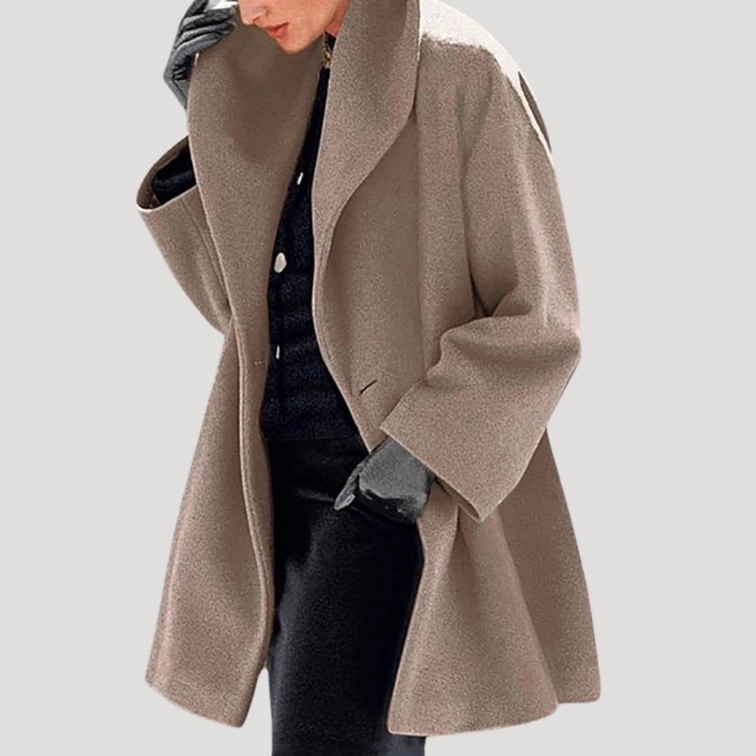 Women’s Elegant Oversized Wool Coat – Soft Edition