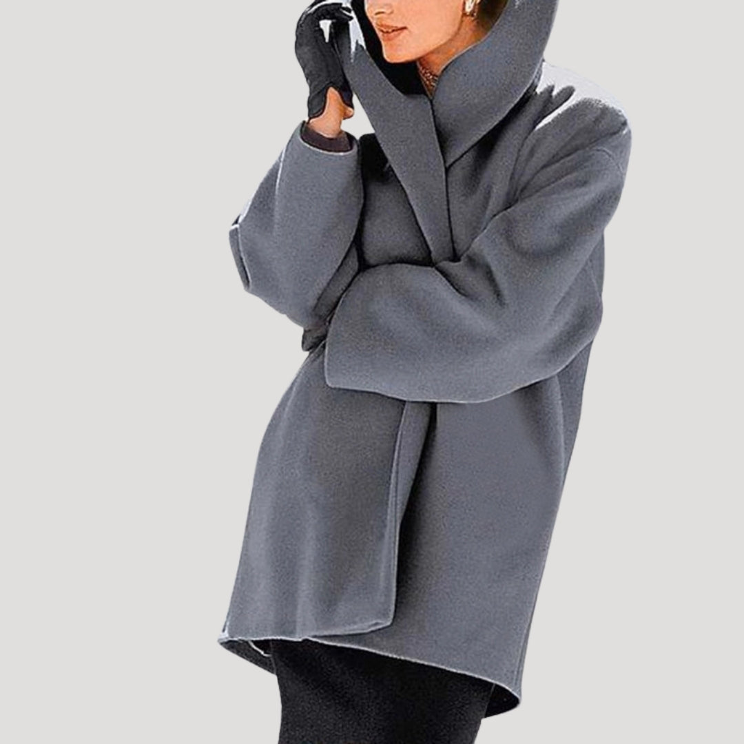 Women’s Elegant Oversized Wool Coat – Soft Edition