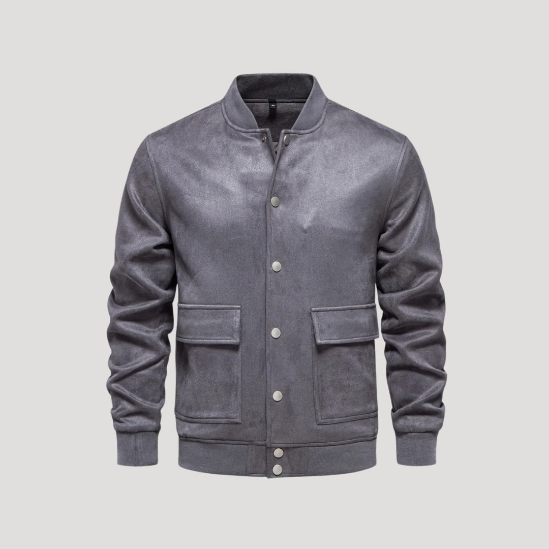 Minimalist Soft-Touch Bomber Jacket