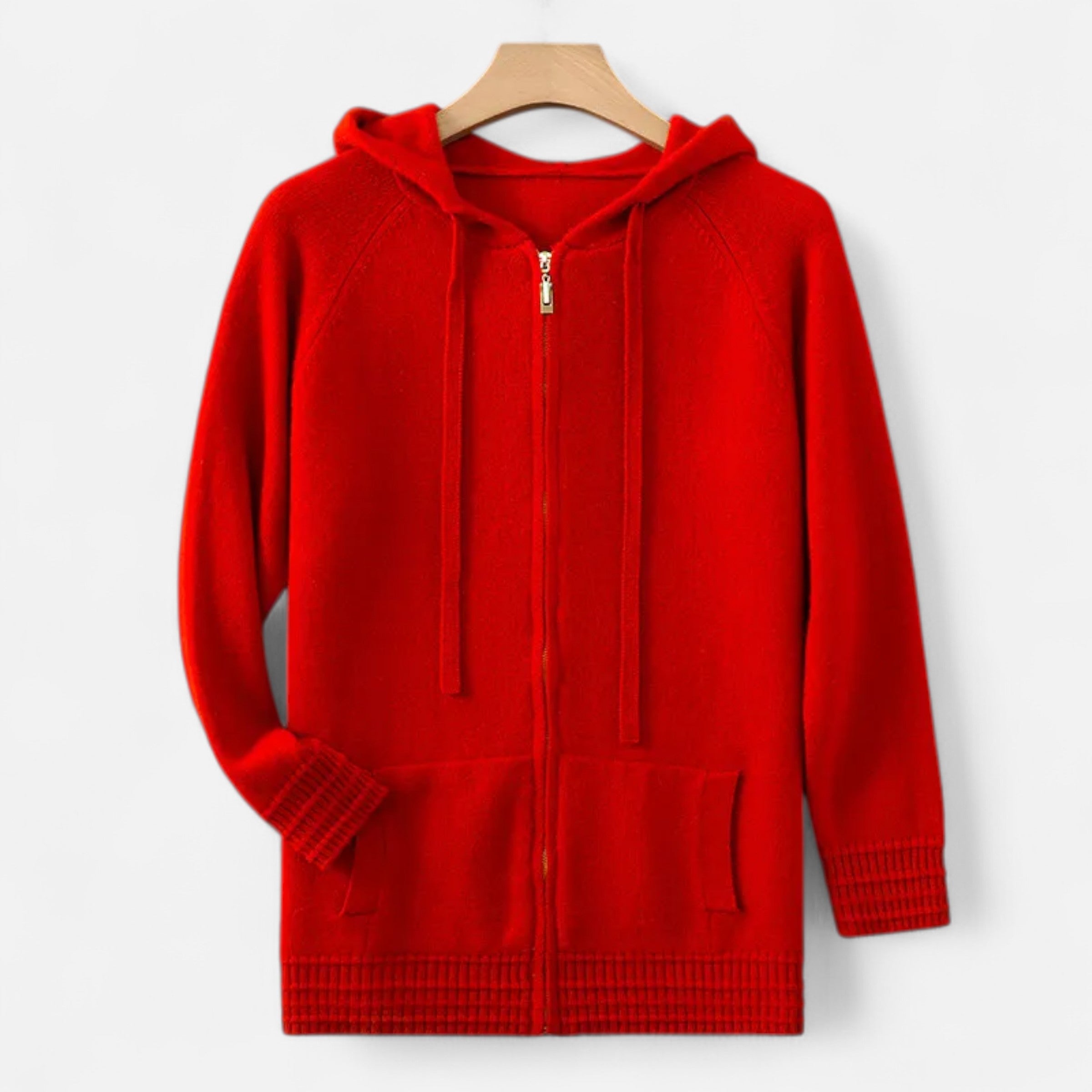 Premium Knit Hooded Zip Cardigan – Warm Minimal & Stylish
