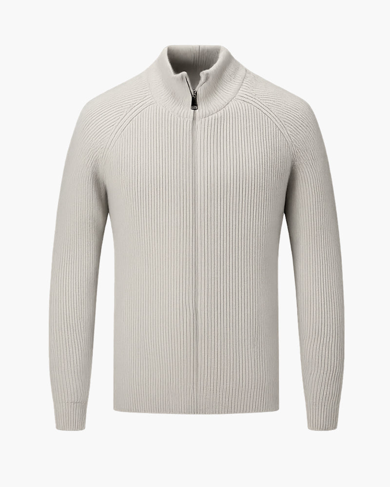 men’s knit sweater, half zip jumper, ribbed knit, cotton blend, casual winter wear