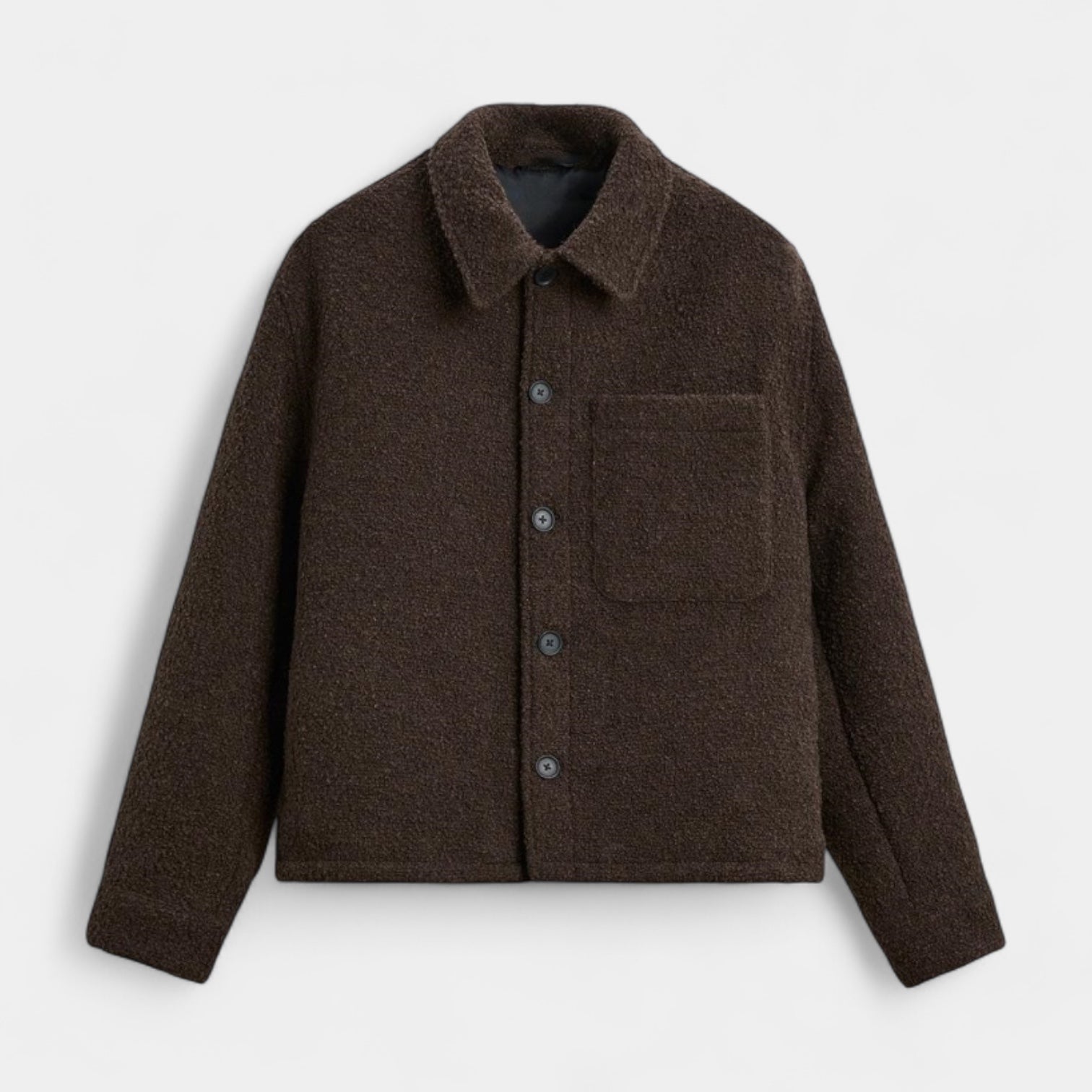 Men’s Textured Wool Overshirt – Soft, Warm & Modern Minimalist