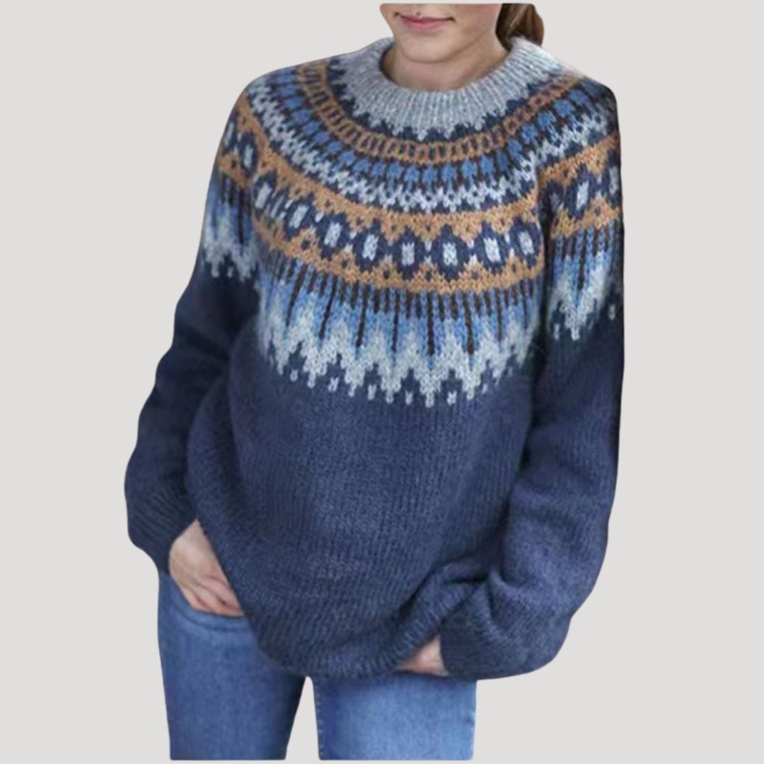 Women’s Nordic Knit Winter Sweater – Premium Soft Edition