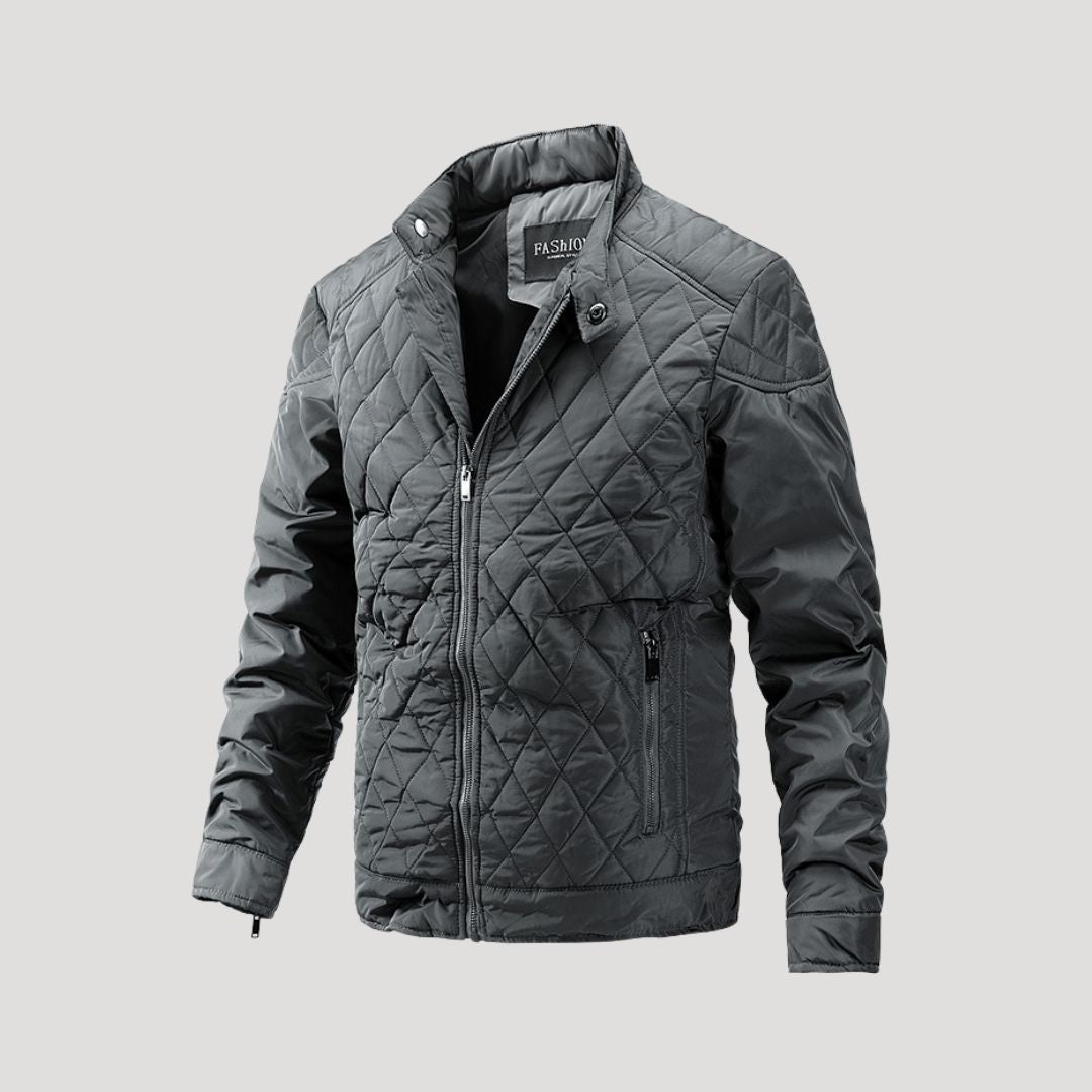 Quilted Moto Jacket – Premium Diamond Stitch Edition waterproof