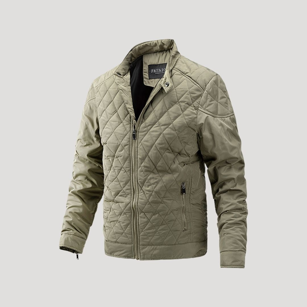 Quilted Moto Jacket – Premium Diamond Stitch Edition waterproof