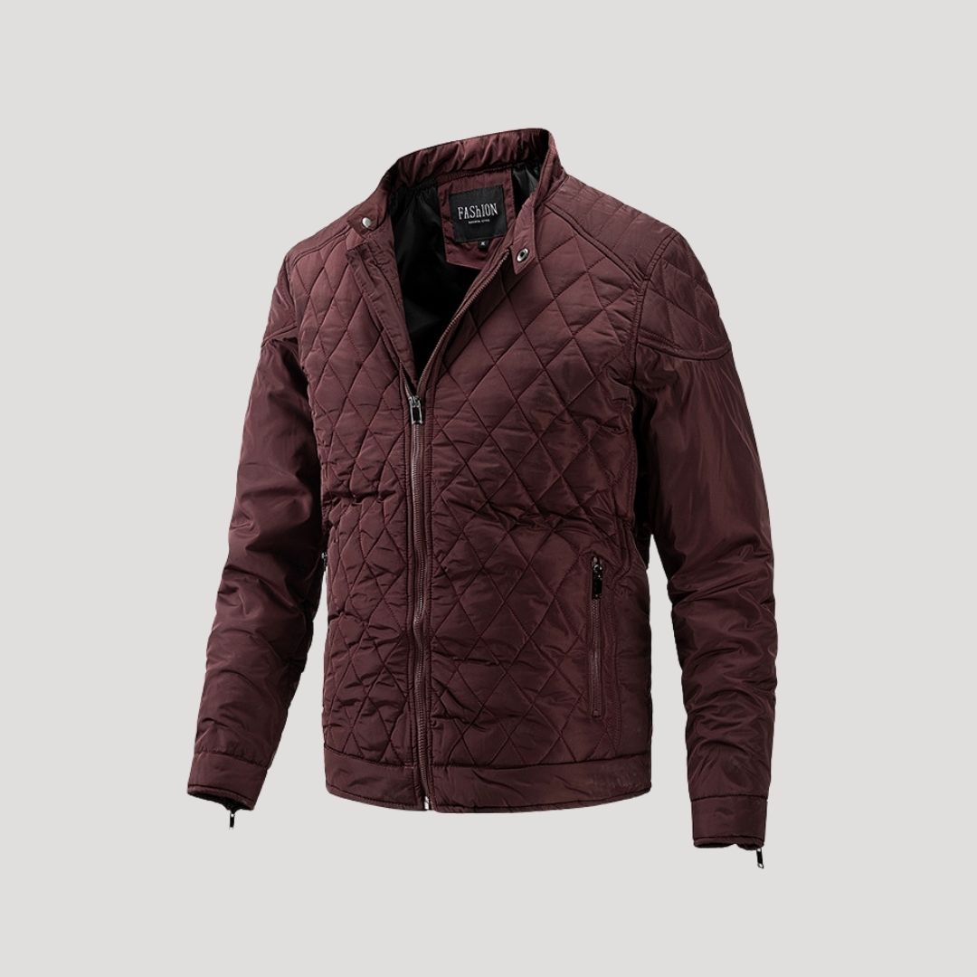 Quilted Moto Jacket – Premium Diamond Stitch Edition waterproof