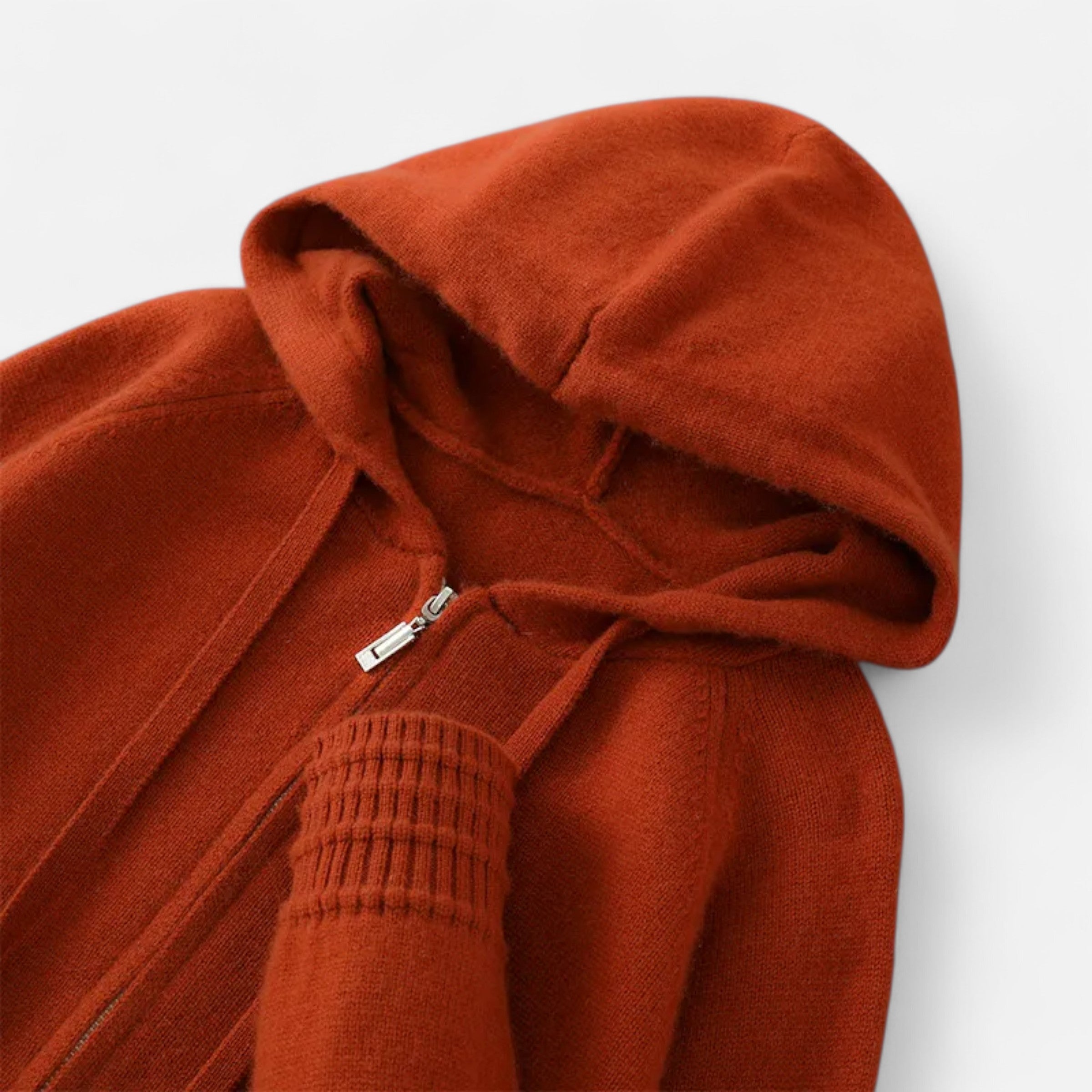 Premium Knit Hooded Zip Cardigan – Warm Minimal & Stylish