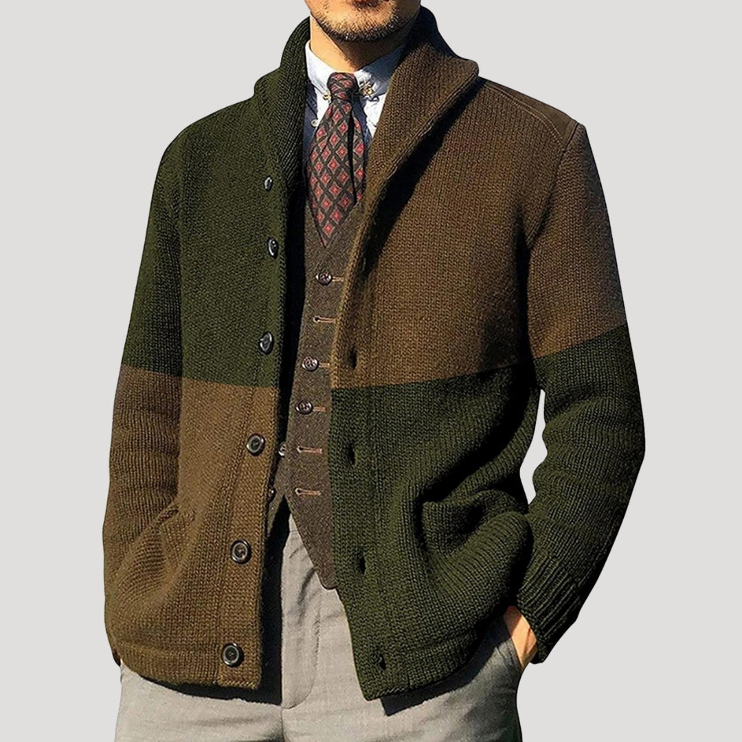 Men’s Classic Shawl Collar Cardigan – Soft Knit Button-Up Sweater