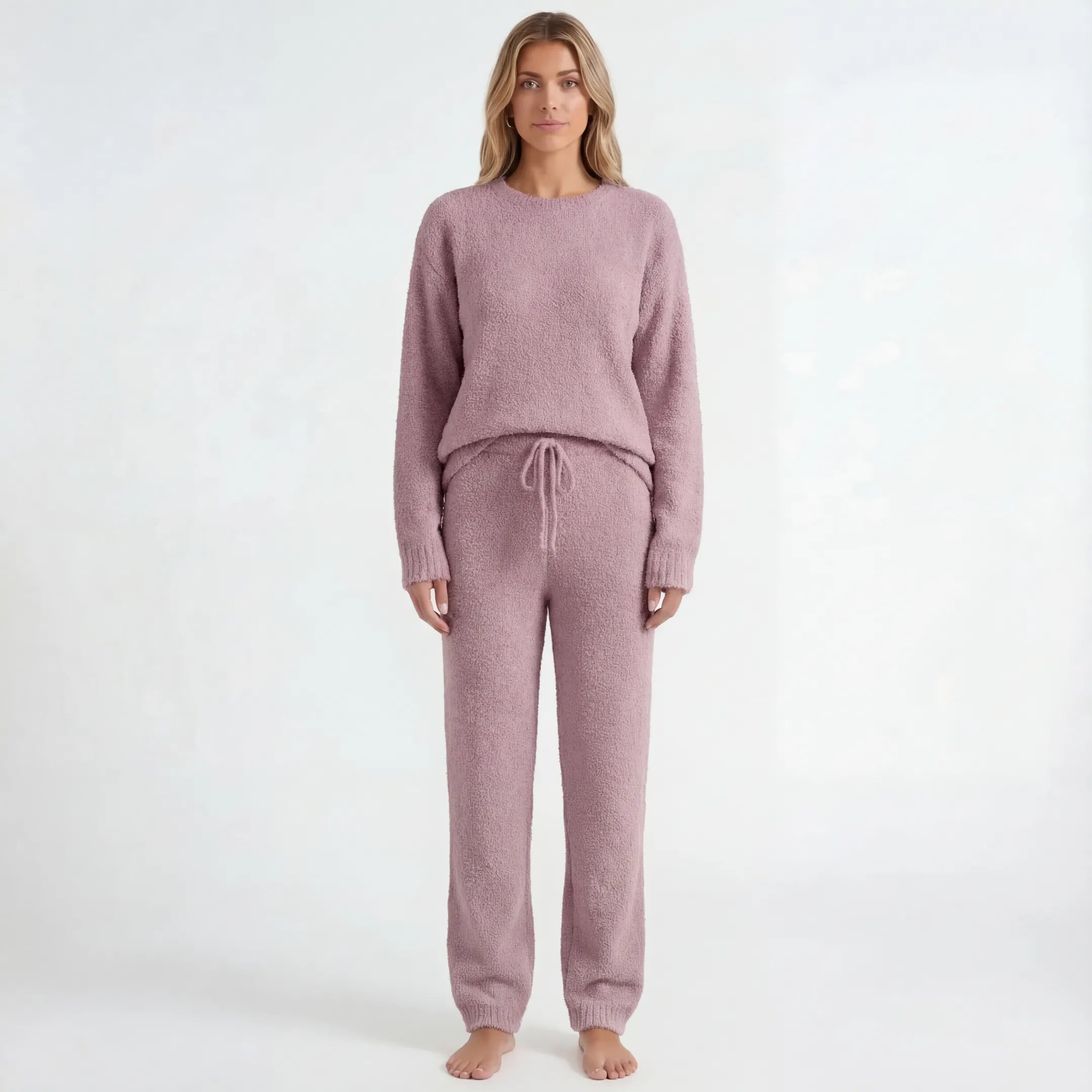 Women’s Soft Knit Loungewear Set – Jumper & Drawstring Trousers