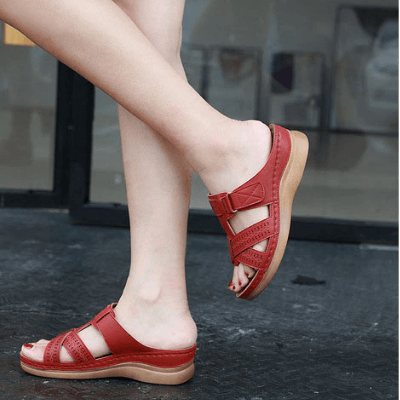SoftStride Women’s Orthopedic Slip-On Sandals – Comfort Wedge Support