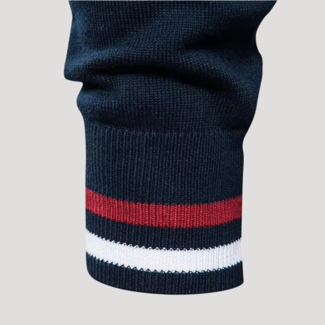 Heritage Zip-Up Knit Jacket – Dual Tone Comfort Edition