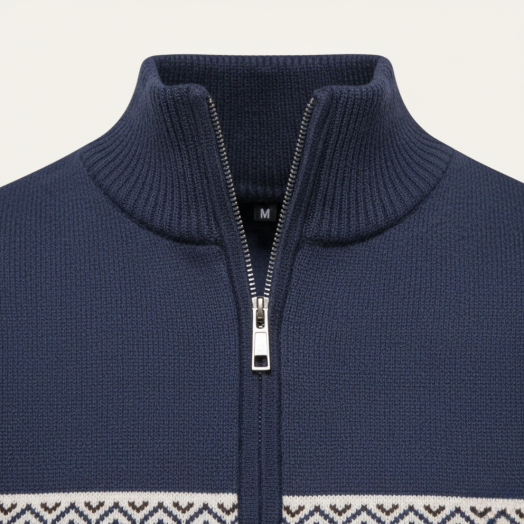 Heritage Half-Zip Cable Knit Sweater – Premium Men’s Knitwear