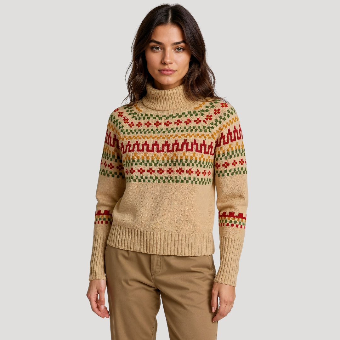 Women’s Nordic Knit Turtleneck Sweater – Winter Edition