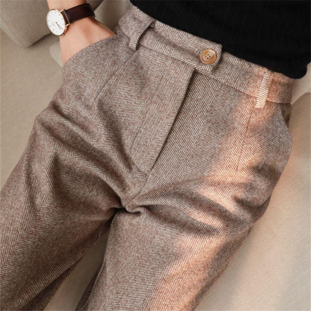 Men’s Soft Casual Tailored Pants – Stretch Comfort Smart Trousers