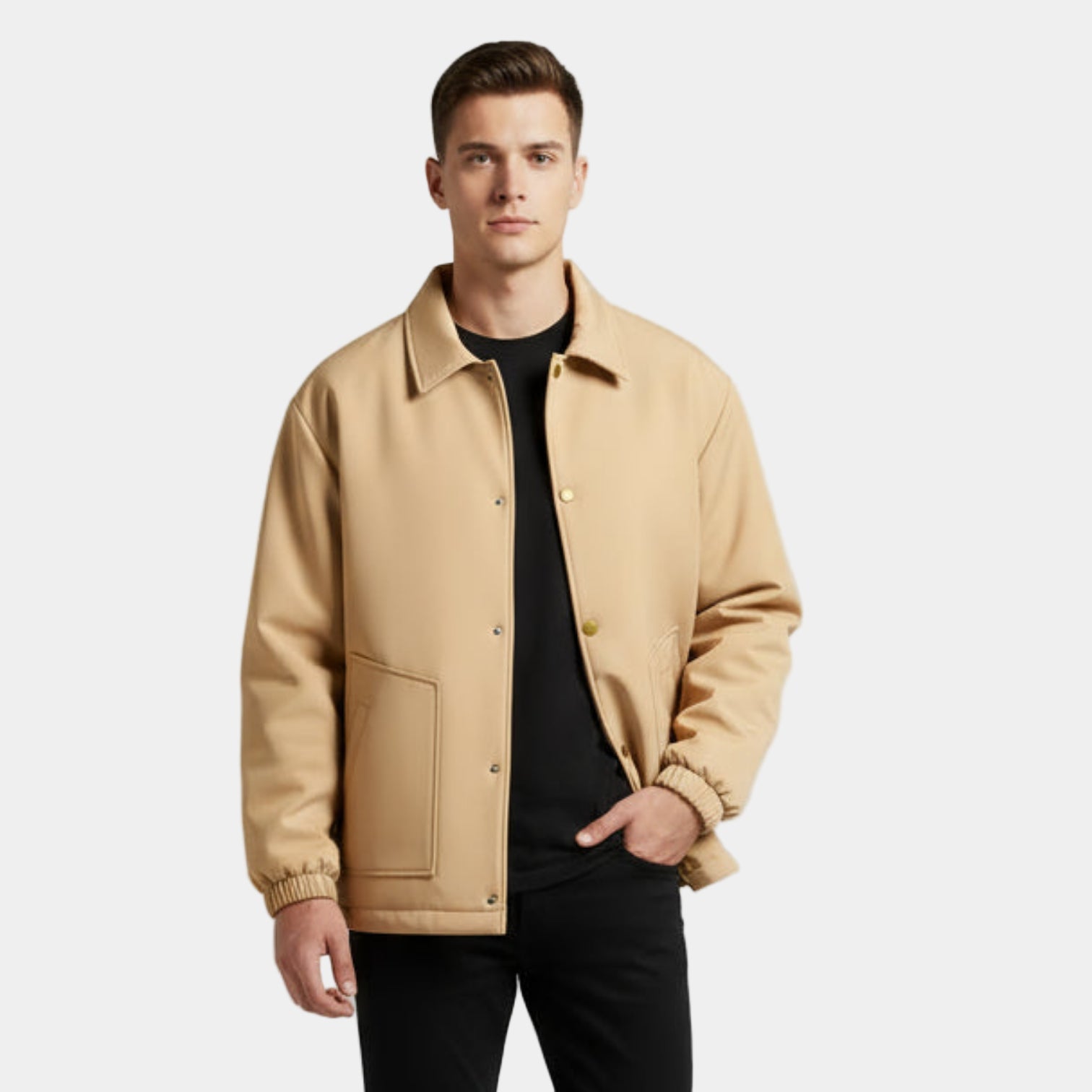Men’s Minimal Workwear Jacket – Warm, Durable & Modern Everyday Style