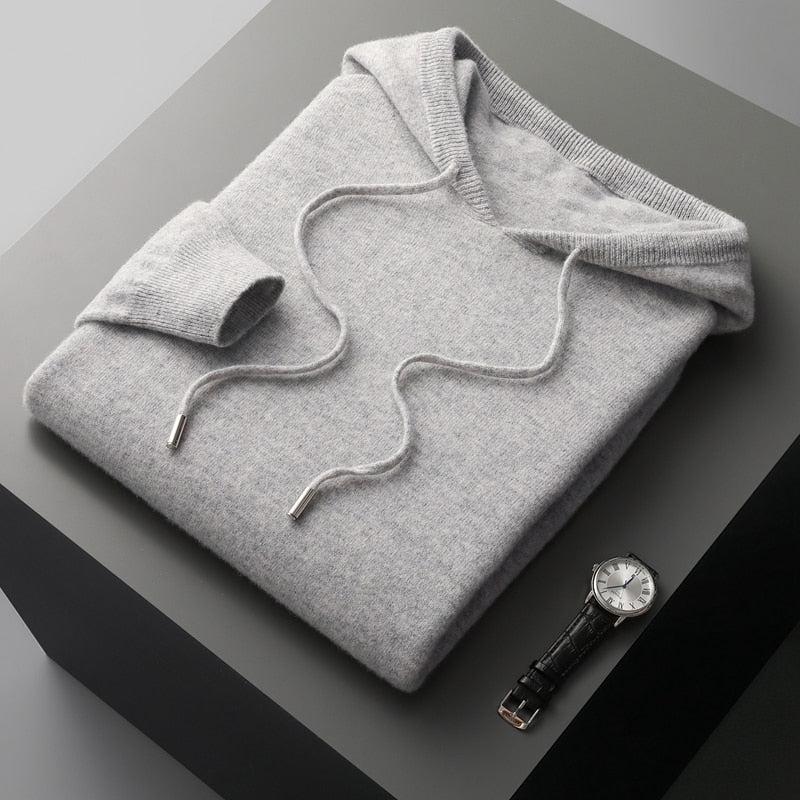 Men's Minimalist Hoodie with Drawstring Hood and Clean Finish