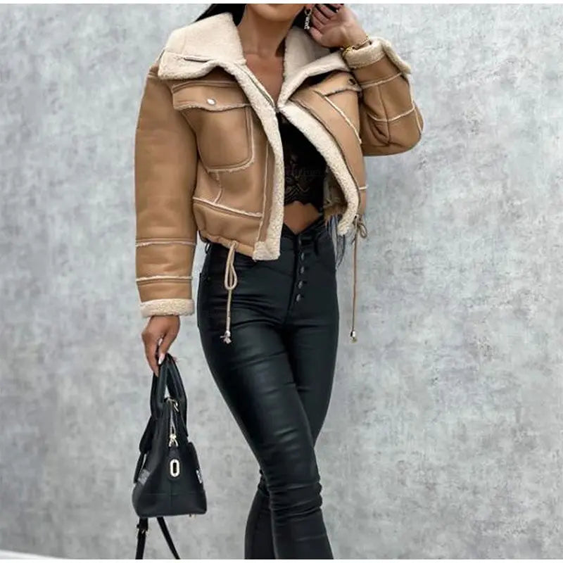 Women’s Faux Shearling Aviator Jacket