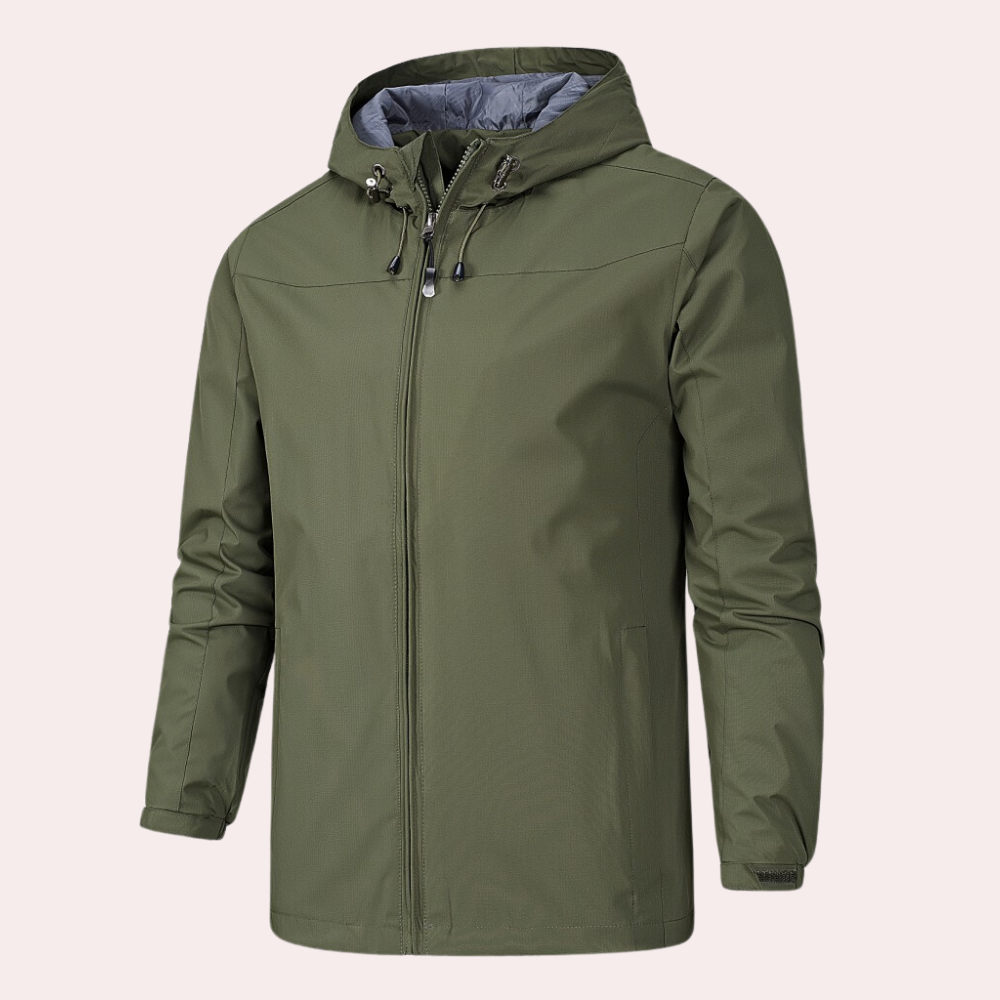 Men’s Lightweight Waterproof Windbreaker – All-Weather Outdoor Jacket