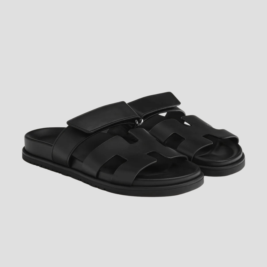 Men’s Luxury Leather Slides – Minimal Design & Soft Comfort
