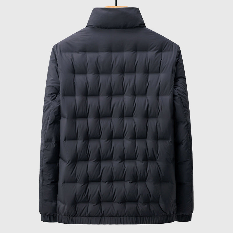 Men’s Lightweight Square Puffer Jacket – Minimal Warmth, Maximum Style