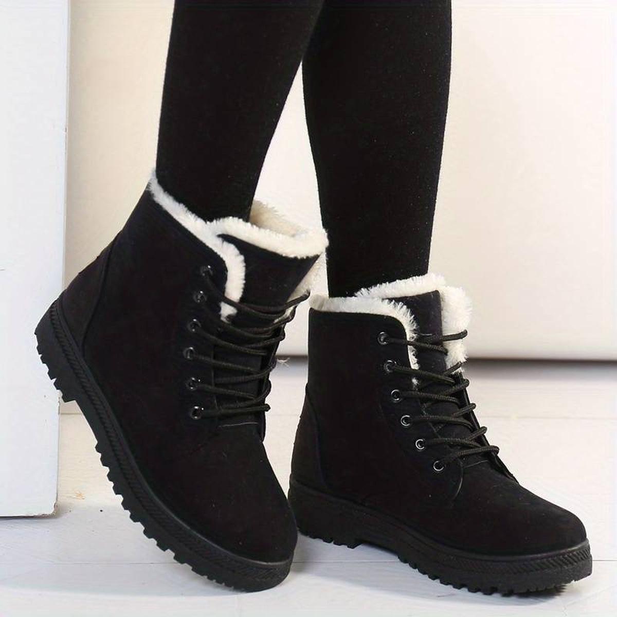 Fur-Lined Winter Boots With Non-Slip Sole