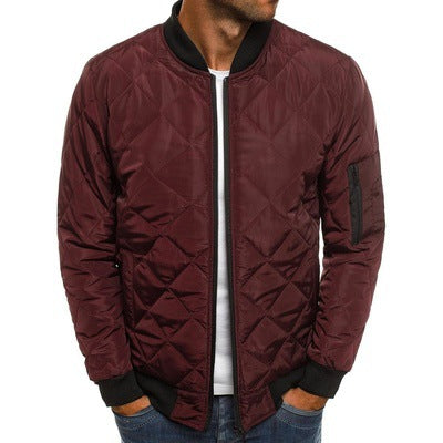 Men’s Quilted Bomber Jacket – Lightweight, Warm & Modern Casual Style