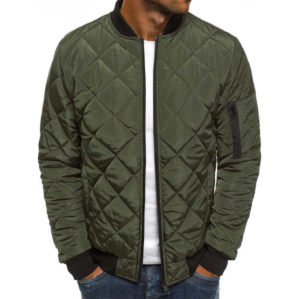 Men’s Quilted Bomber Jacket – Lightweight, Warm & Modern Casual Style