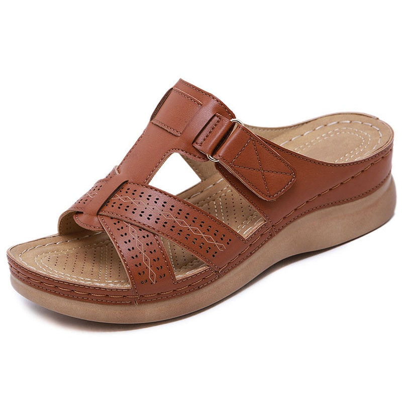 SoftStride Women’s Orthopedic Slip-On Sandals – Comfort Wedge Support