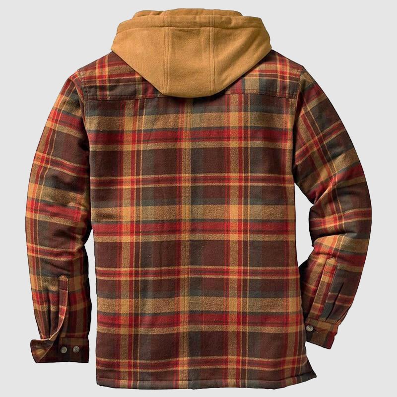 Men’s Quilted Flannel Jacket – Warm Lined & Casual Outdoor Style