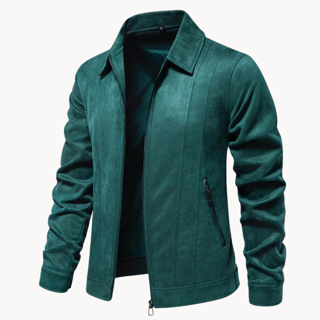 Minimal Suede-Style Jacket – Smart Modern Outerwear