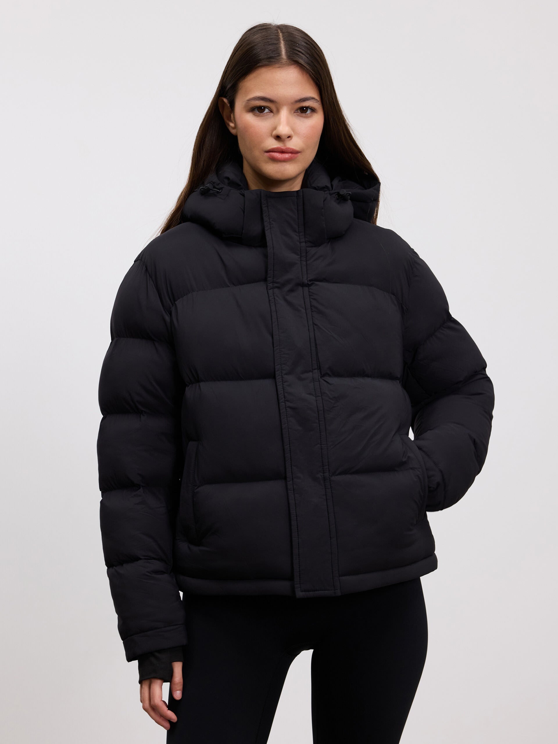 Women’s Classic Short Puffer Jacket – Warm Hooded Winter Coat