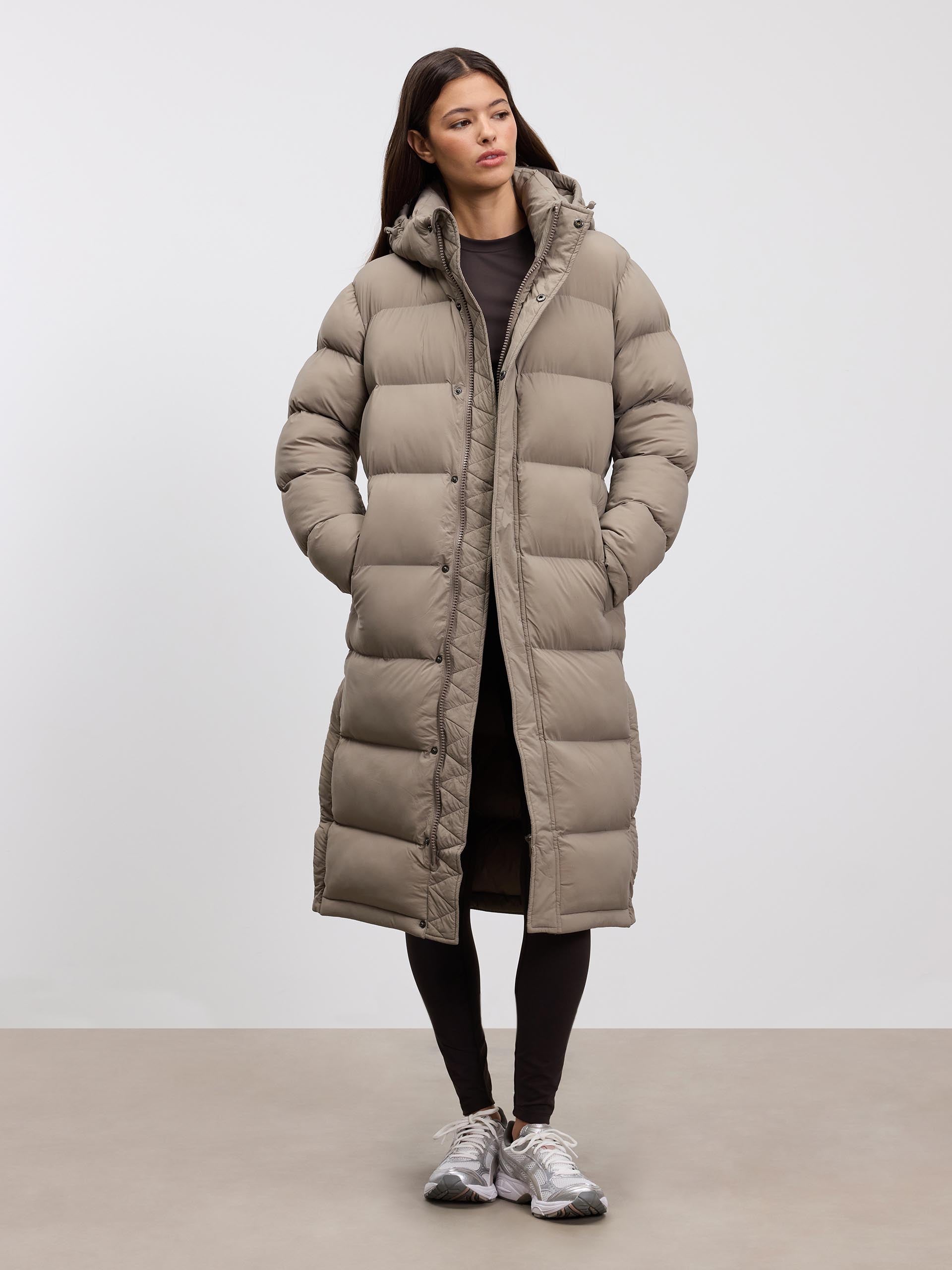 Women’s Long Puffer Coat – Full-Length Warm Winter Jacket