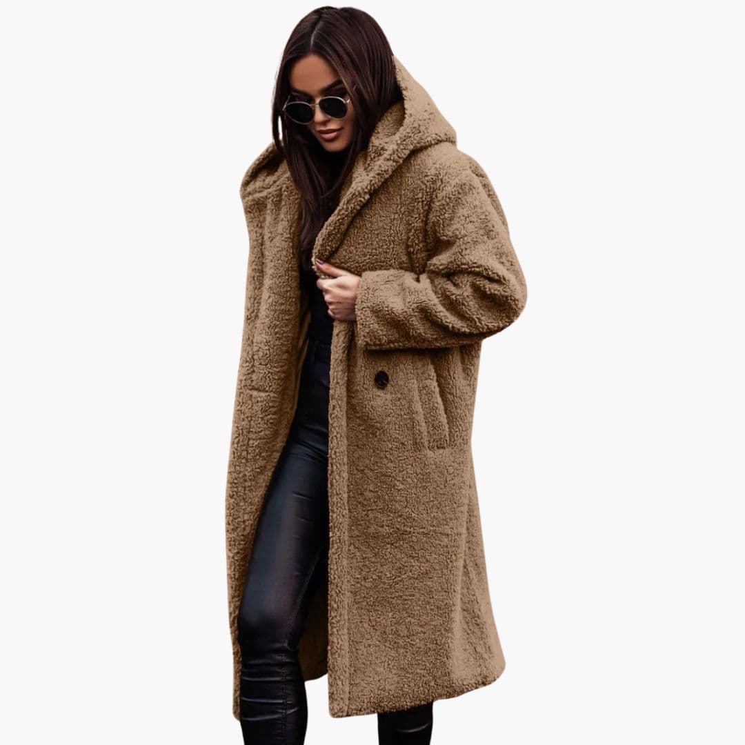 Women’s Oversized Teddy Coat – Soft Warm Long Winter Jacket