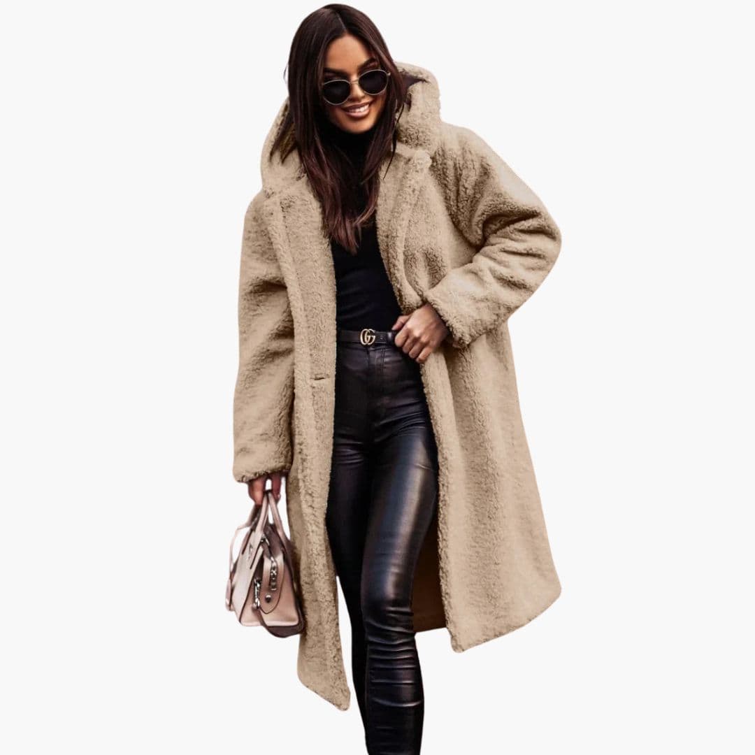 Women’s Oversized Teddy Coat – Soft Warm Long Winter Jacket