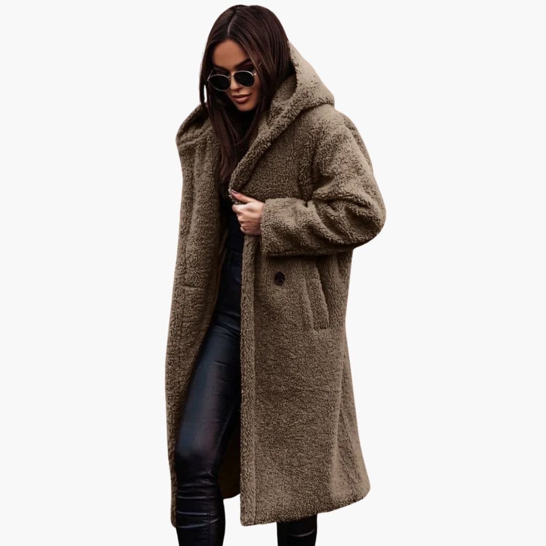 Women’s Oversized Teddy Coat – Soft Warm Long Winter Jacket