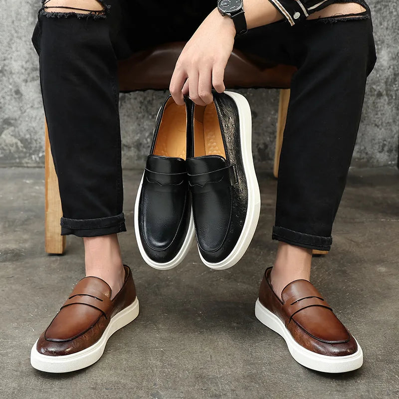 Men’s Premium Leather Loafers – Modern Elegance with Casual Comfort