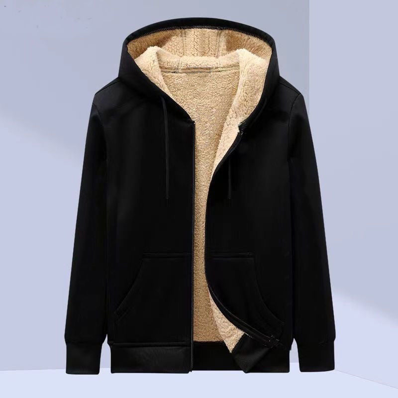 Men’s Premium Sherpa-Lined Zip Hoodie – Ultra-Warm, Soft & Winter Essential