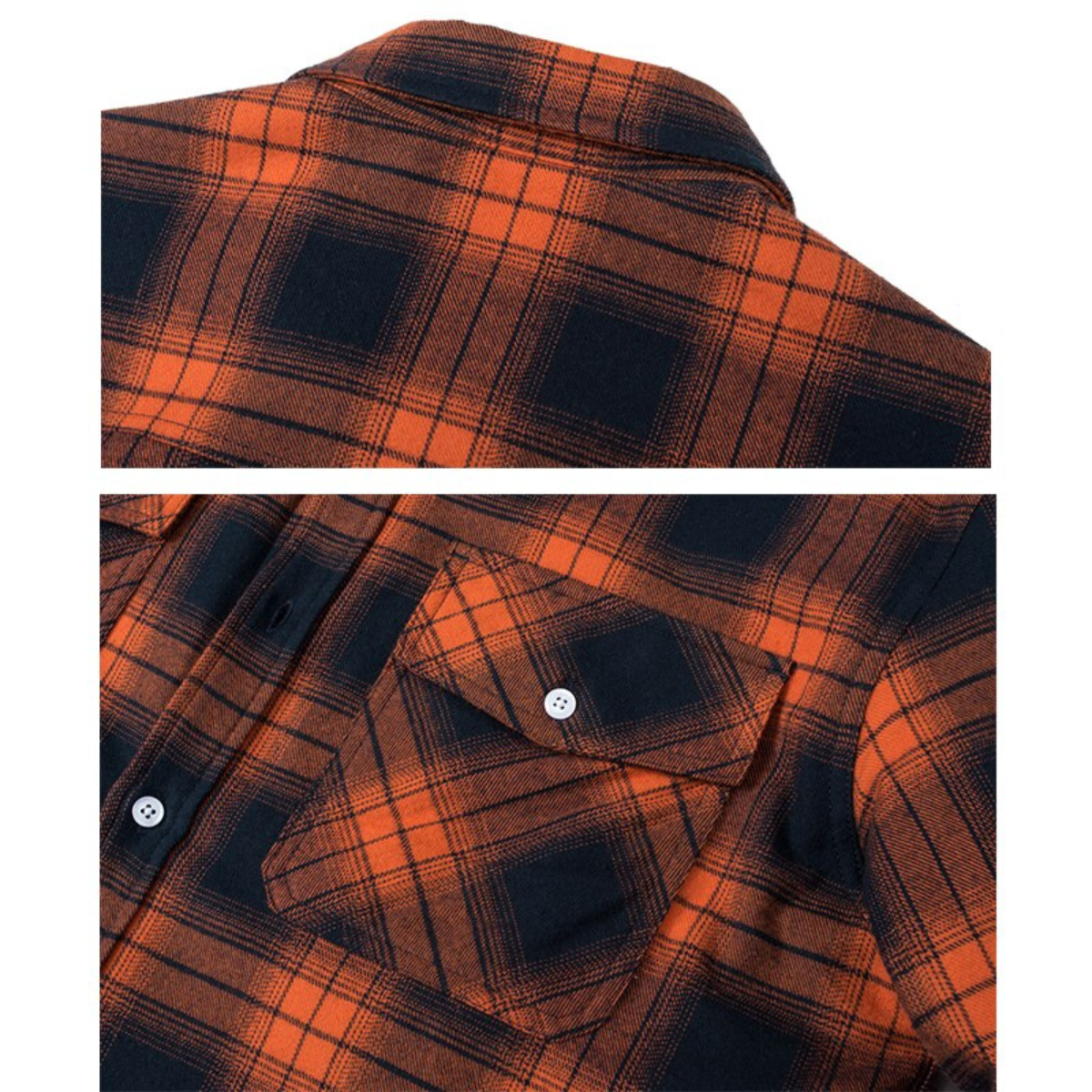 Men's Checked Bomber Jacket with Warm Lining and Snap Pockets