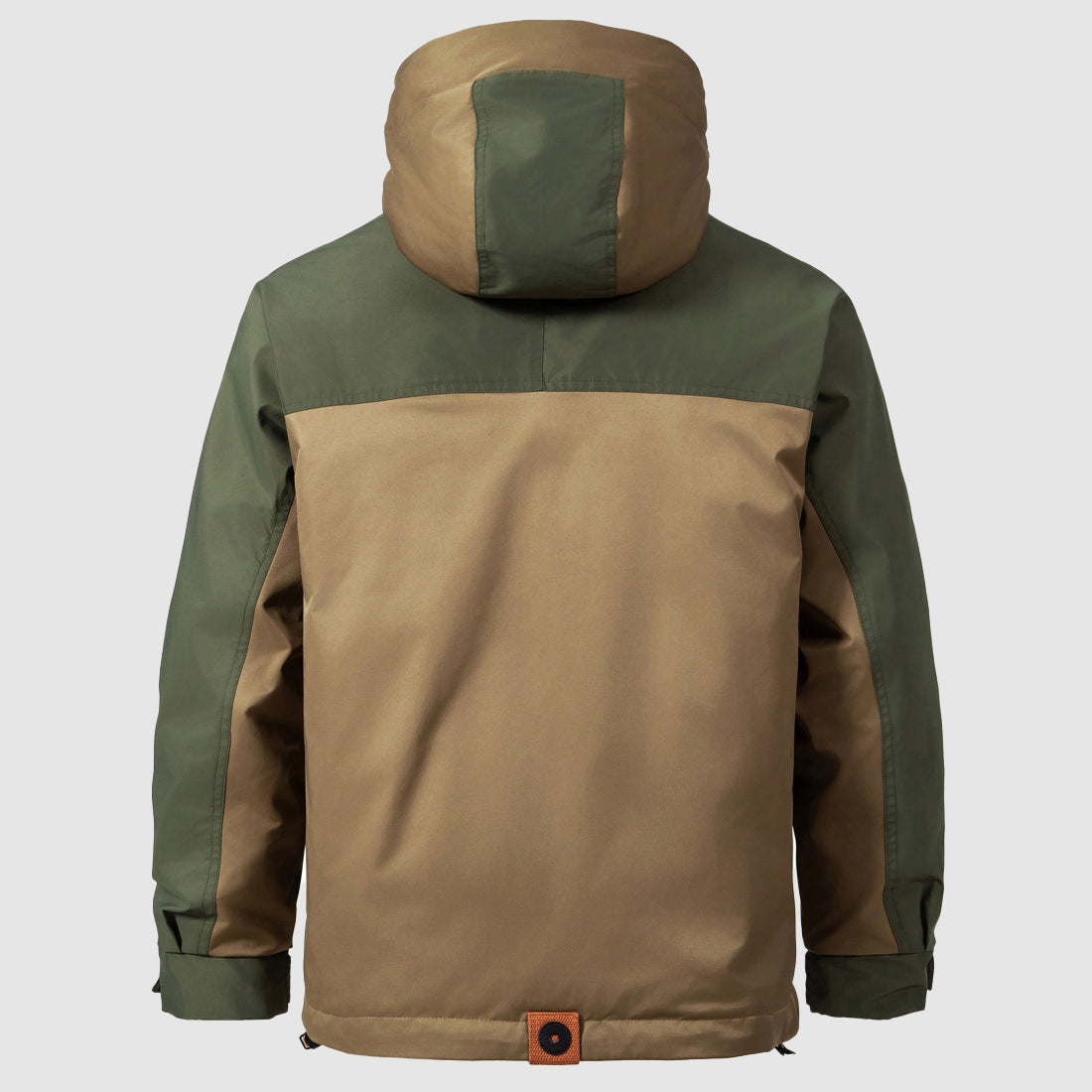 Men’s Two-Tone Winter Anorak Jacket – Windproof & Water-Resistant Comfort