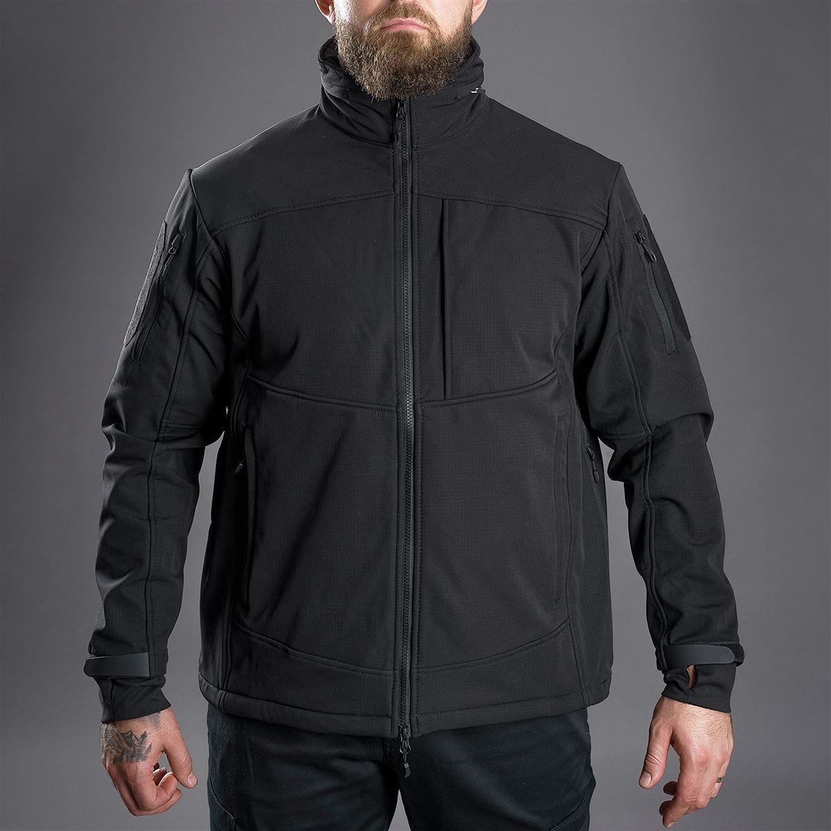 Men’s Tactical Softshell Jacket – Windproof, Water-Resistant & Thermal Lined