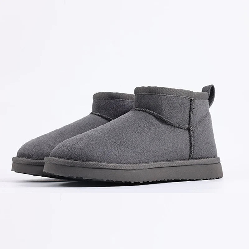 Women’s Faux Shearling Ankle Boots – Warm Lined, Slip-On