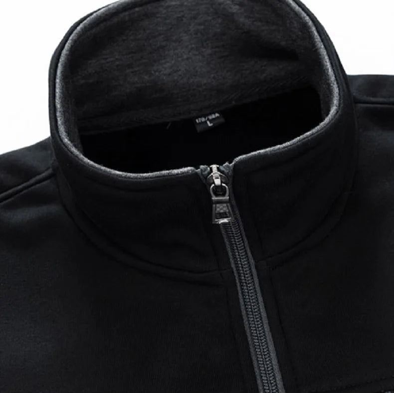 Men's Casual Two-Piece Set with Zipper Jacket and Jogger Pants