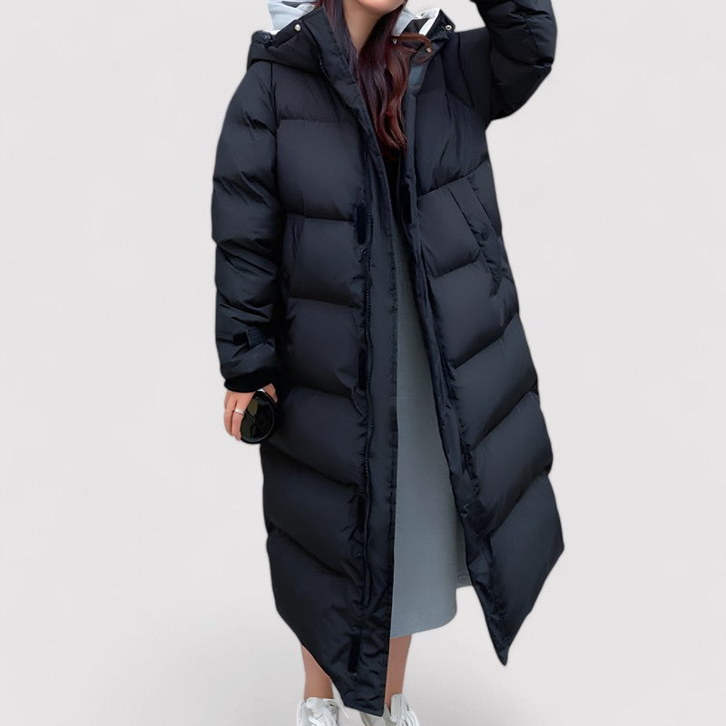 Women’s Long Puffer Coat – Ultra Warm Winter Hooded Edition