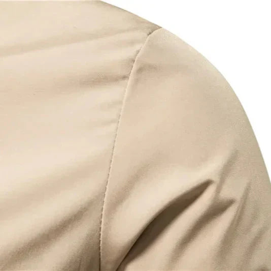 Men's Zip-Up Lightweight Bomber Jacket with Ribbed Trim