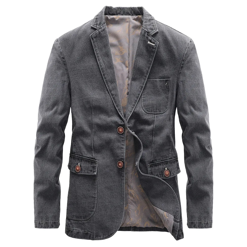 Men’s Casual Denim Blazer – Lightweight, Modern & Smart-Casual Style