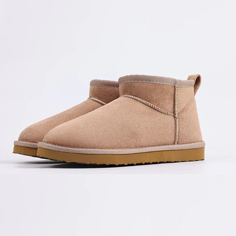 Women’s Faux Shearling Ankle Boots – Warm Lined, Slip-On